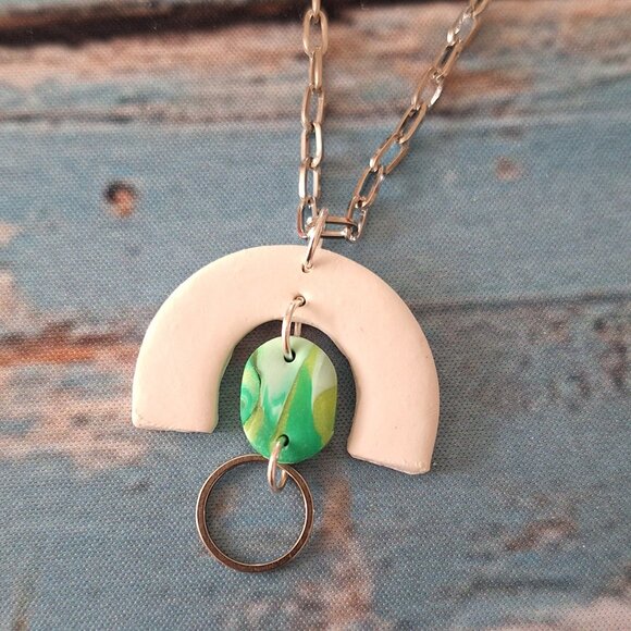 Handmade clay necklace - Picture 1 of 1